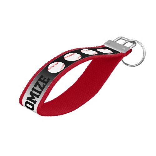 Baseball Coach or Player Custom Team Name Sports Wrist Keychain