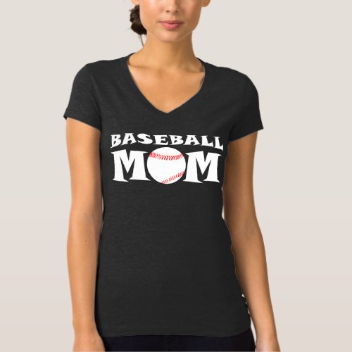 Baseball Mom Custom Player Name and Number T-Shirt