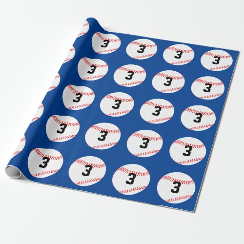 baseball wrapping paper
