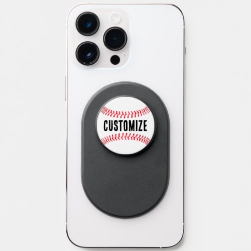 Baseball Player Custom Name or Text Personalized PopSocket