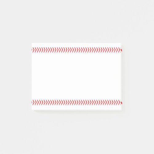 Baseball Player or Coach Red Baseball Stitches Post-it Notes