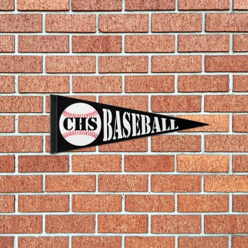 Baseball Team Custom Text School Letters Sports Pennant Flag
