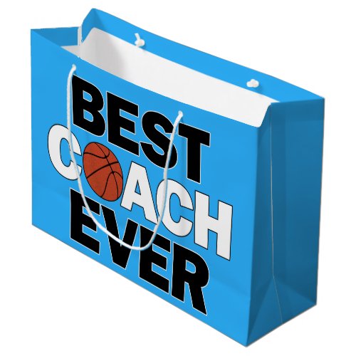 Basketball Best Coach Ever Basketball Coach Large Gift Bag