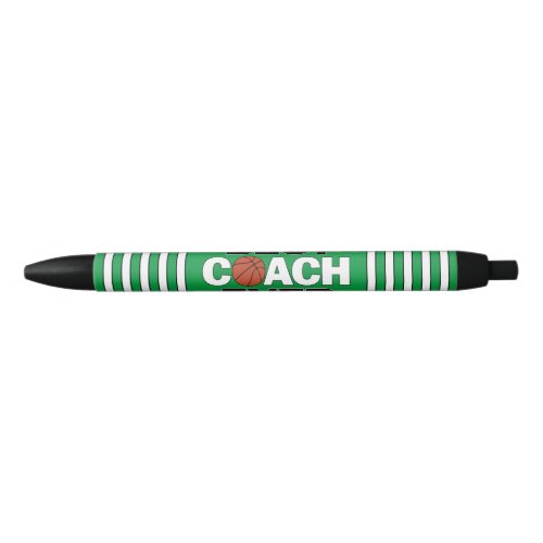 Basketball Best Coach Ever Custom Team Color Sport Black Ink Pen