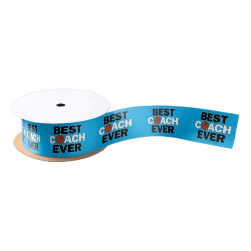 Basketball Best Coach Every Sports Team Color Satin Ribbon