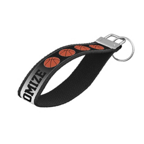 Basketball Coach or Player Custom Team Name / Text Wrist Keychain