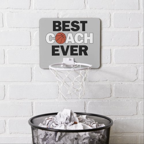 Basketball Coach's Office BEST COACH EVER Mini Basketball Hoop