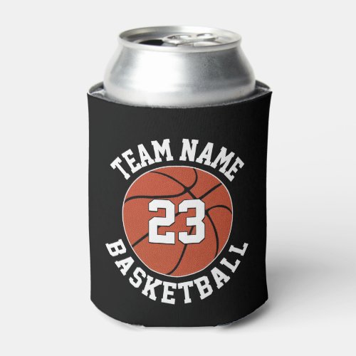 Basketball Custom Team Name & Player Number Sports Can Cooler
