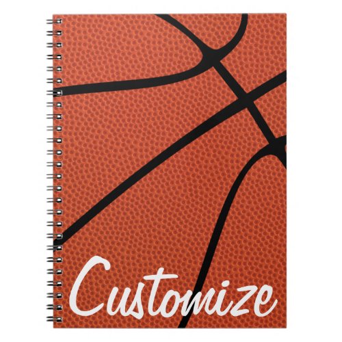 Basketball Custom Team or Player Name / Text Notebook