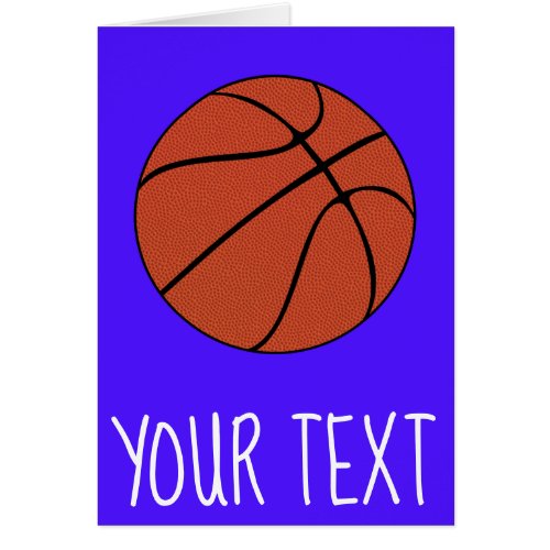 Basketball Player/Coach Custom Text and Color Card