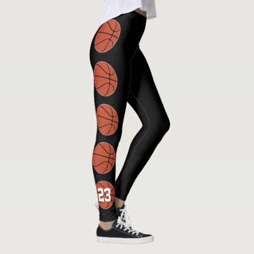 Basketball Player Custom Jersey Number Sports Team Leggings
