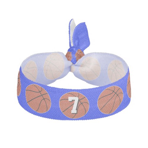 Basketball Player Custom Number & Team Color Sport Elastic Hair Tie