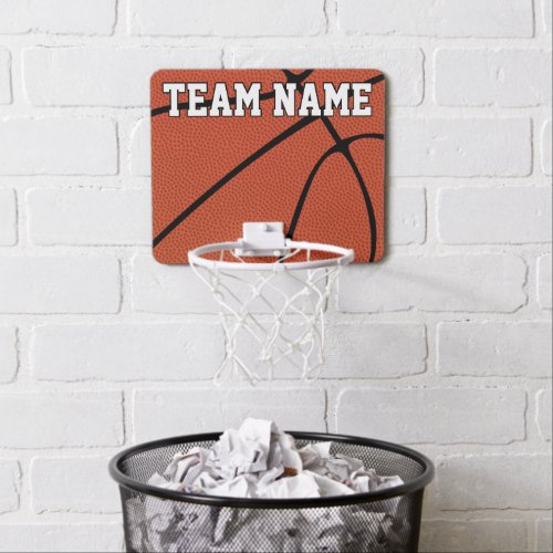 Basketball Player or Coach Custom Team Name Sports Mini Basketball Hoop