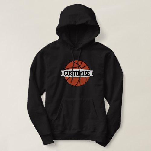 Basketball Player or Coach Custom Team Name / Text Hoodie