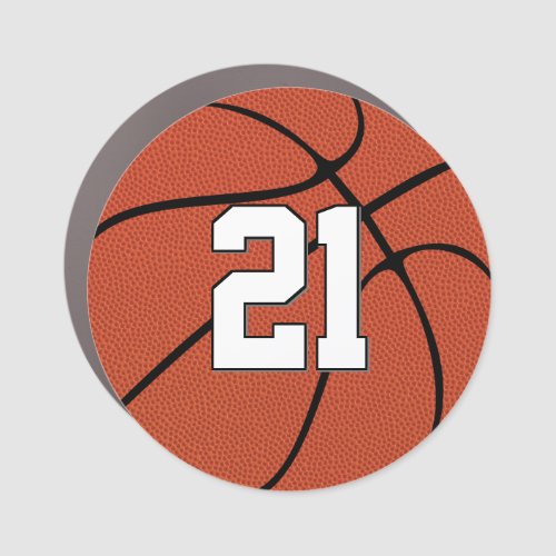 Basketball Team Custom Player Jersey Number Sports Car Magnet