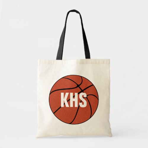 Basketball Team Custom School Letters or Text Tote Bag