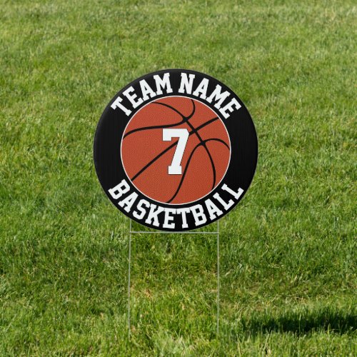 basketball yard sign