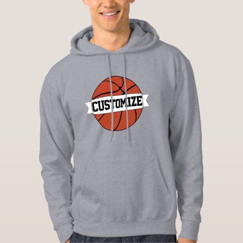 Basketball Team Player Name & Number Custom Sports Hoodie