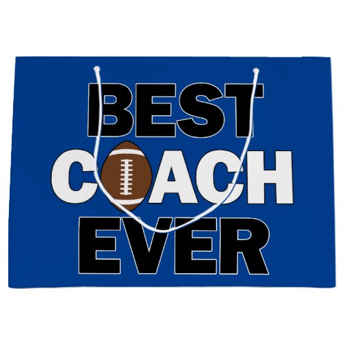BEST COACH EVER Football Coach Sports Team Large Gift Bag