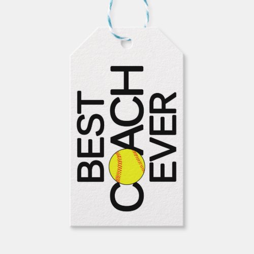 Best Softball Coach Ever Gift Tags