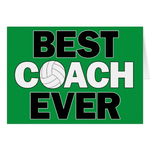 Best Volleyball Coach Ever Custom Color Card