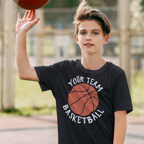 Boys Basketball Team, Player Name & Jersey Number T-Shirt