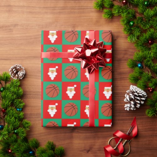 basketball Christmas wrapping paper