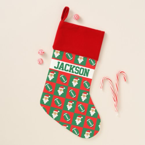 football Christmas stocking