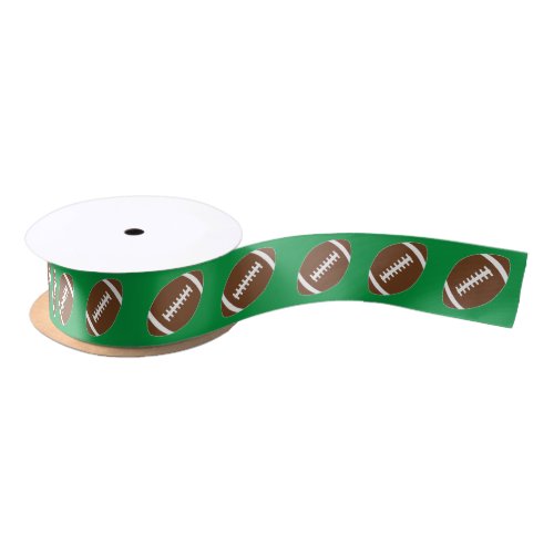 Classic Brown Football Custom Color Sports Party Satin Ribbon