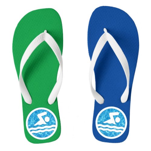 Custom Color Swimming and Diving Swimmer Flip Flops