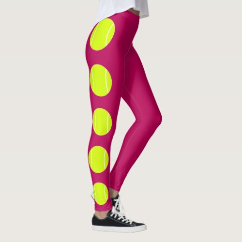 Custom Color Tennis Ball Leggings