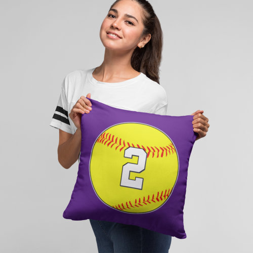 custom softball pillow