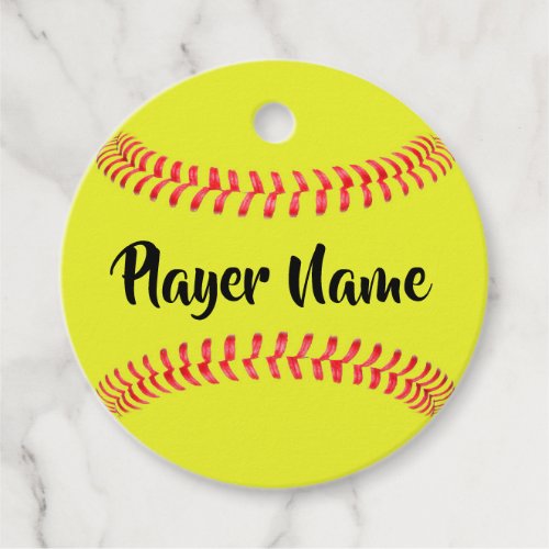 Custom Fastpitch Softball Player & Team Name Gift Favor Tags
