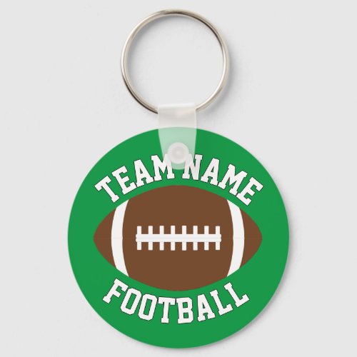 Custom Football Team & Color Player / Coach Sports Keychain