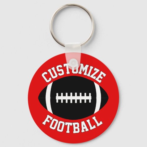 Custom Football Team Name & Color Coach / Player Keychain
