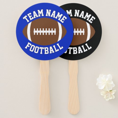 Custom Football Team Name & Color Sports Supporter Hand Fan