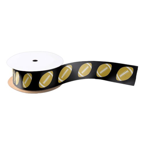 Custom Gold Football Player / Team Party Gift Wrap Satin Ribbon