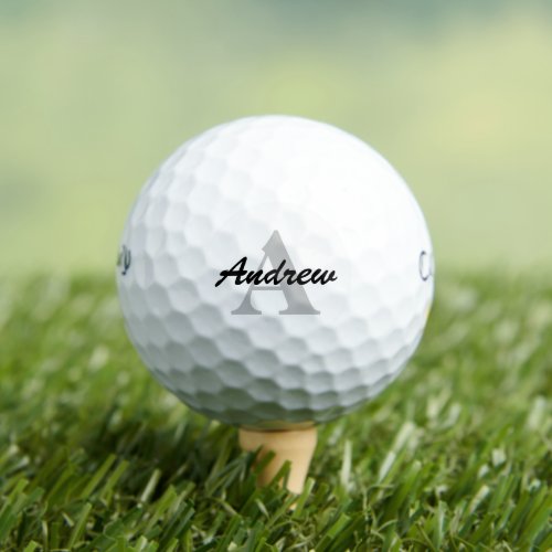 Custom Golfer Name and Letter Personalized Text Golf Balls
