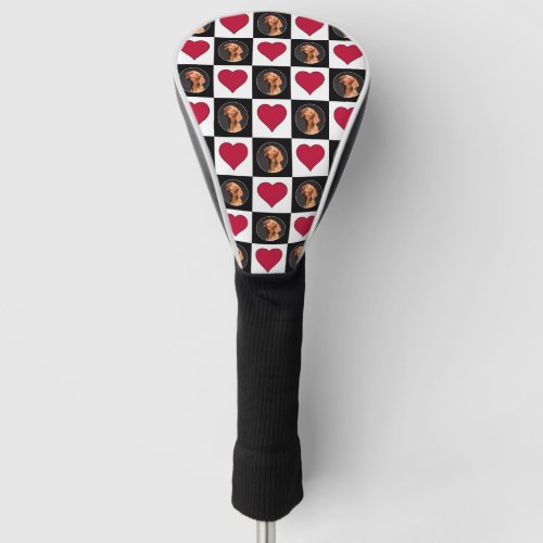 Custom Photo Heart Pattern Personalized Picture Golf Head Cover