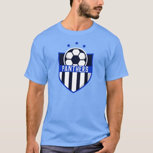 Custom Soccer Shield with Team Name or Text T-Shirt