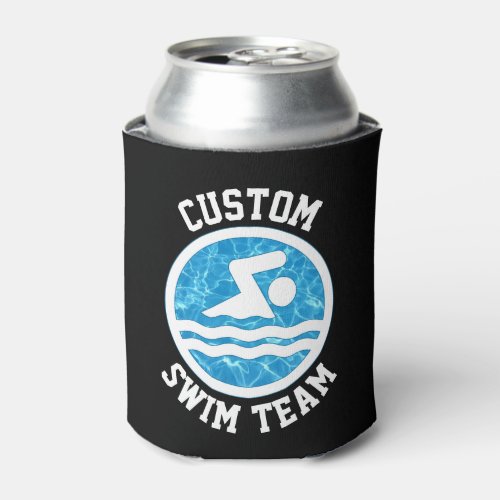 Custom Swim Team Name or Text Swimming and Diving Can Cooler