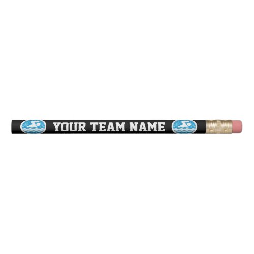 Custom Swim Team Name Swimming and Diving Swimmer Pencil
