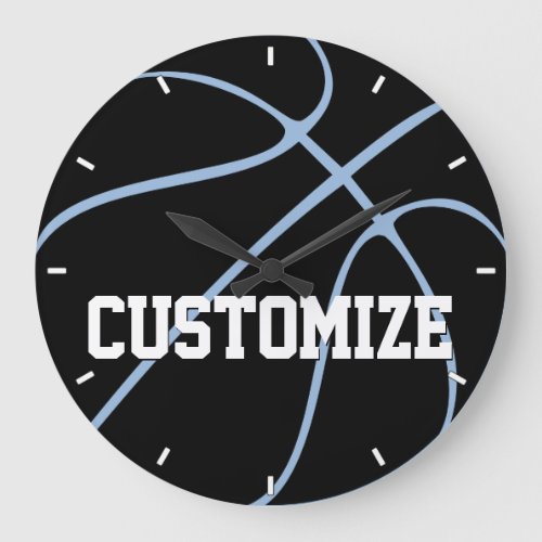Custom Team Name and Color Basketball Coach/Player Large Clock