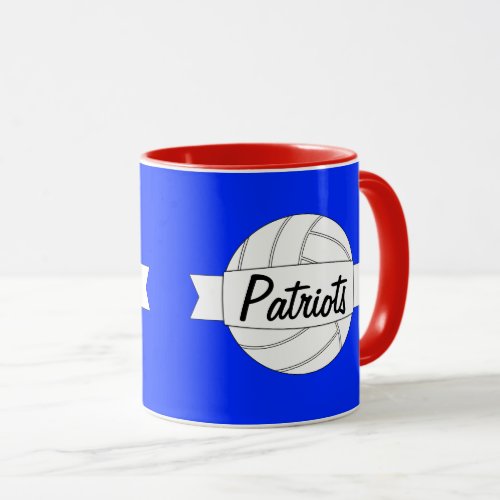 Custom Team Name and Colors Volleyball Coffee Mug