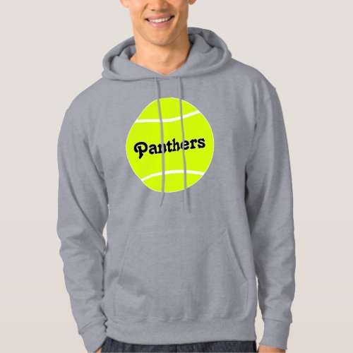 Custom Tennis Team Name or Text Mens Player or Fan Hoodie