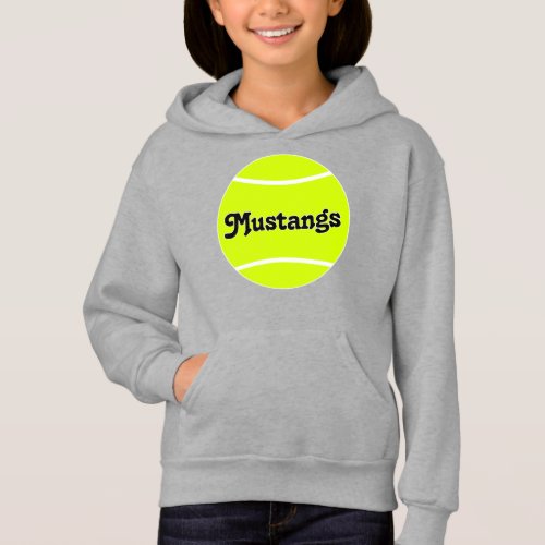 Custom Tennis Team Name / Text Player or Fan Girls Hoodie