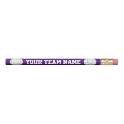 Custom Volleyball Team Name or Text Personalized Pencil