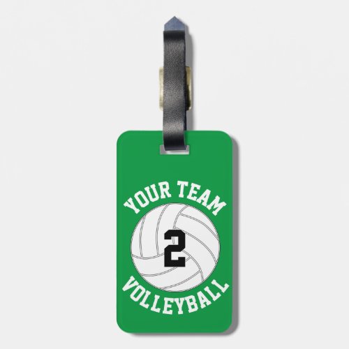 Custom Volleyball Team Name, Player Number & Color Luggage Tag