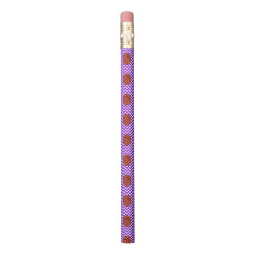 Cute Custom Color Basketball Player Chevron Pencil