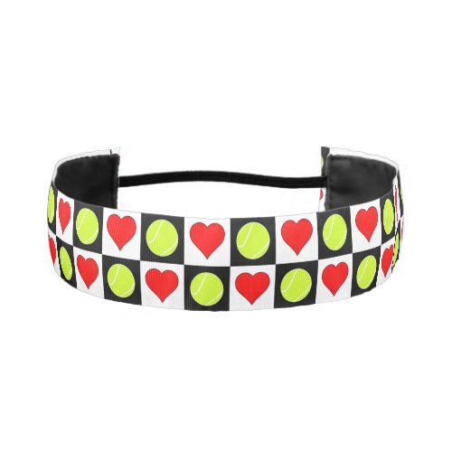 Cute Tennis Player Checker Pattern Girls' Practice Athletic Headband